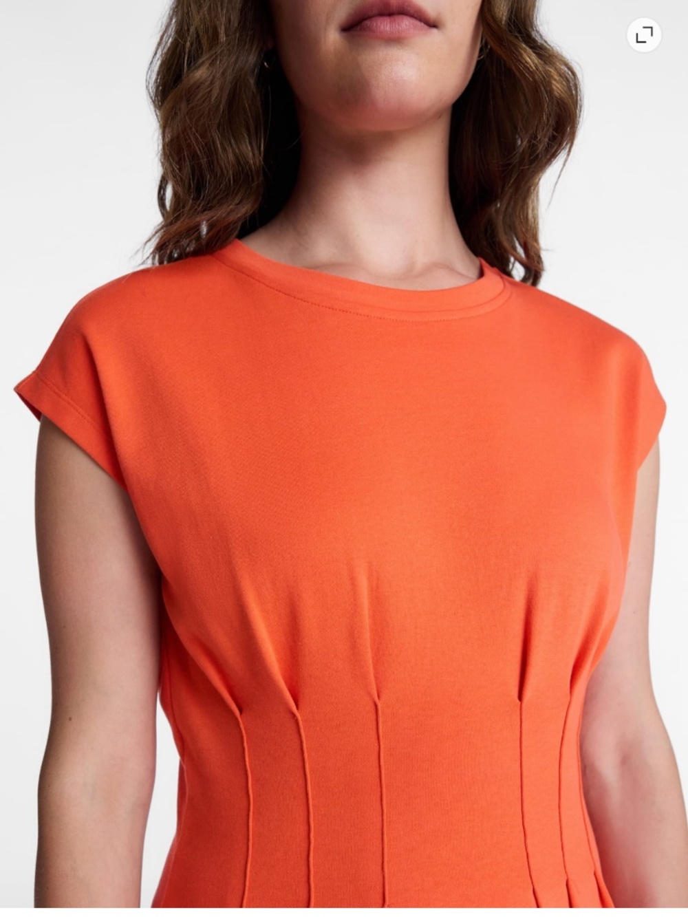 Time and Tru Women’s Orange Lava Pleated Waist Mini Dress Size XXL NWT - Picture 6 of 7